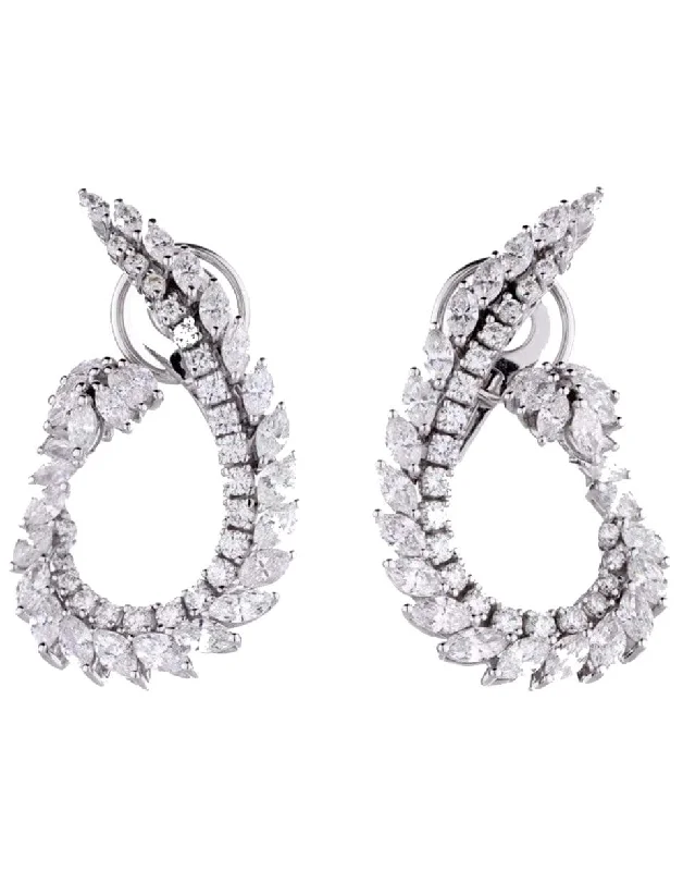 Punk Drop Earrings with Spikes -Diamond Earrings 5.99CTS