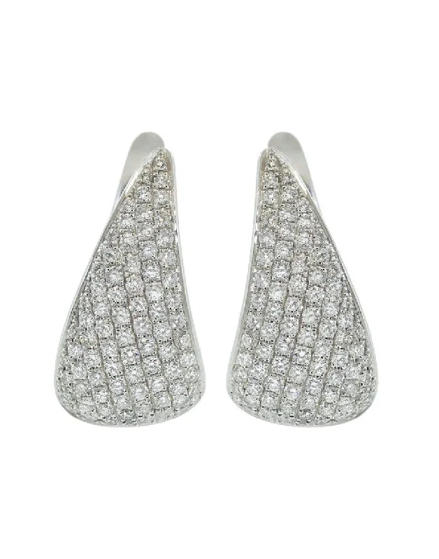 Indian Drop Earrings with Intricacy -Pave Diamond Claw Earrings