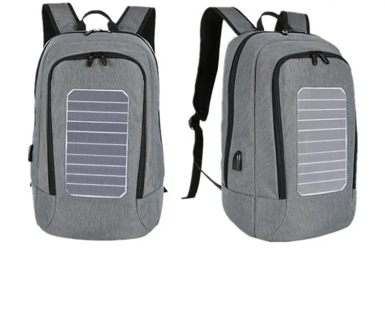 Large hiking backpack with external frame support -Anti-Theft Solar Powered 15" Laptop Backpack with USB Charging