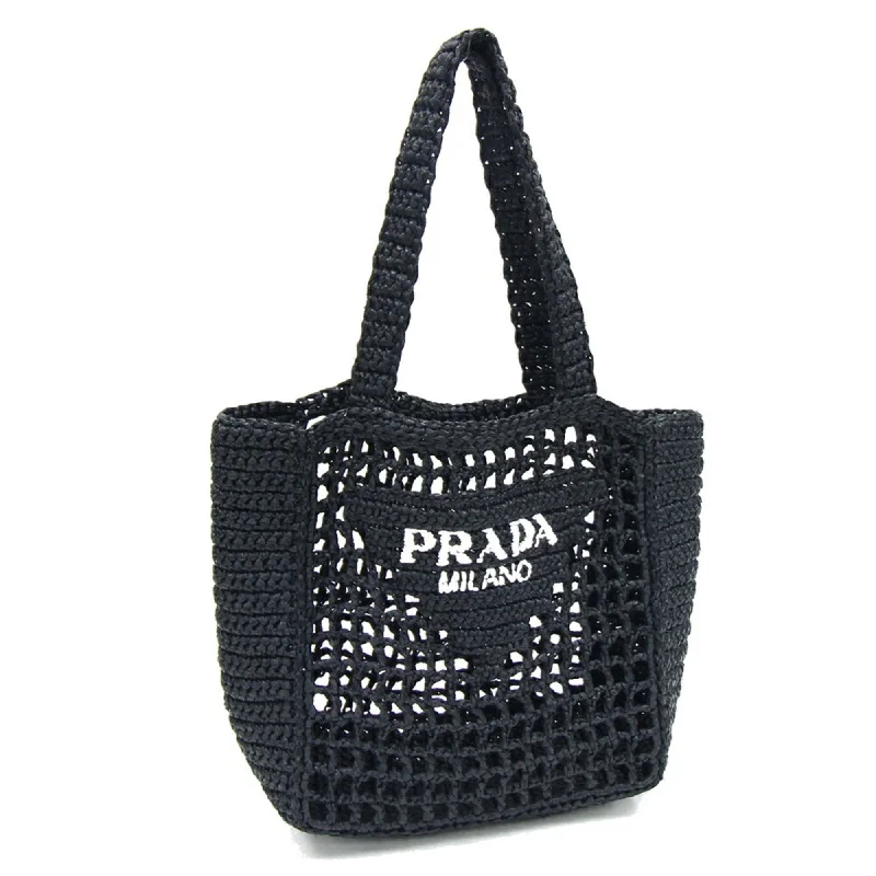 Handle bags with holiday themes for festivities -Prada  Raffia Handbag Tote Bag (Pre-Owned)