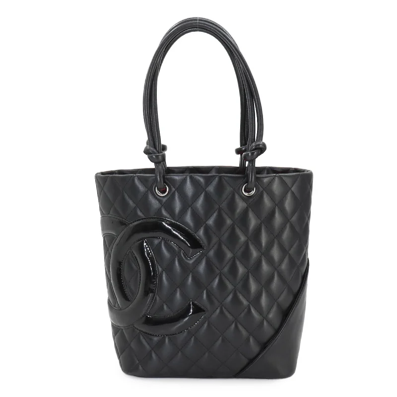 Handle bags with structured shapes for class -Chanel Ligne Cambon  Cambon Ligne Leather Tote Bag (Pre-Owned)