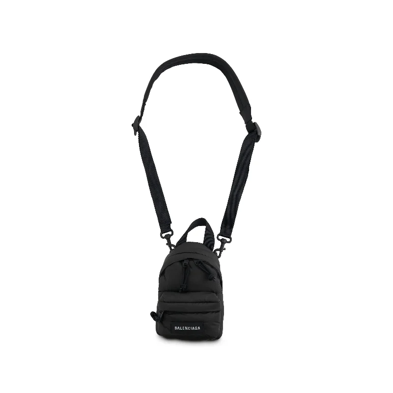 Compact daypack backpack for short weekend trips -Mini Explorer Backpack in Black