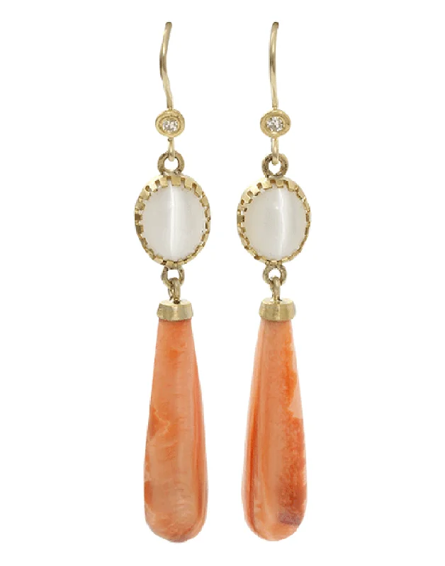 Retro Drop Earrings for Nostalgia -Extreme Agate Drop Earrings