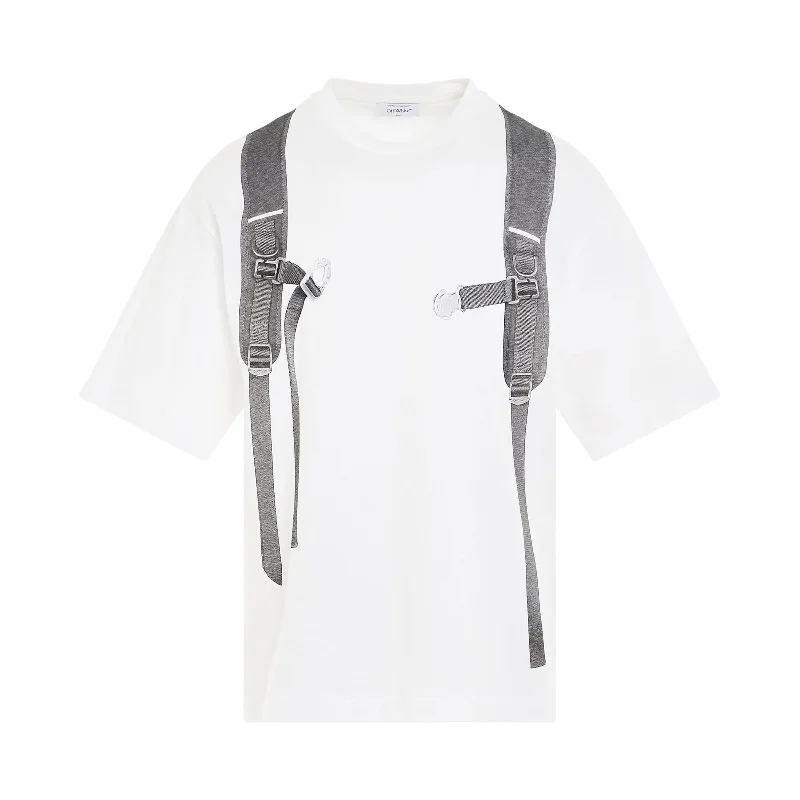 Foldable travel backpack for easy packing convenience -Backpack Skate Fit T-Shirt in White