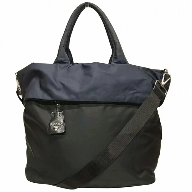 Handle bags with lightweight fabric for ease -Prada  Navy Nylon Shoulder Bag Tote Bag (Pre-Owned)