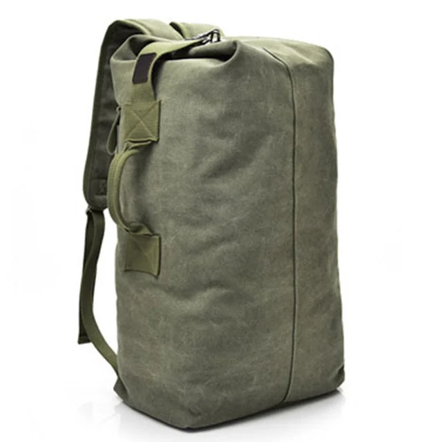 Travel backpack with detachable daypack feature -40L Tactical Military Duffel Classic Canvas Drab Bag with Shoulder Straps