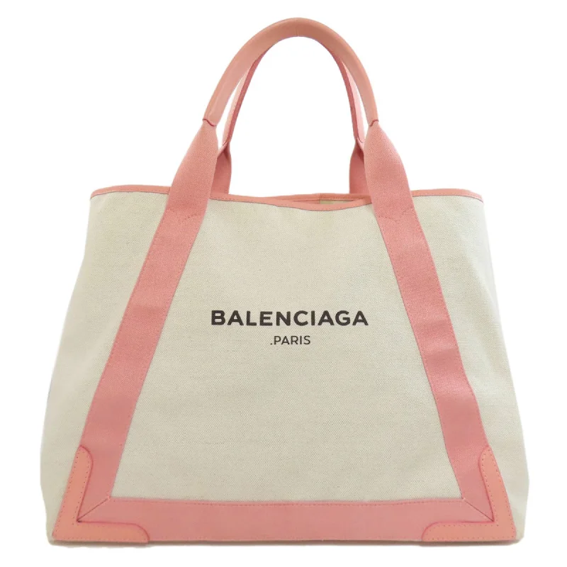 Handle bags with perforated details for style -Balenciaga pink  Canvas Tote Bag (Pre-Owned)