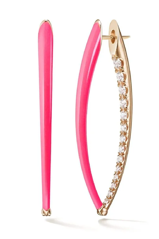 Maximalist Drop Earrings for Bling -Large Cristina Pink Earrings