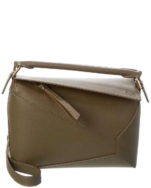 Large handle bags with spacious interior compartments -Loewe Puzzle Small Leather Shoulder Bag