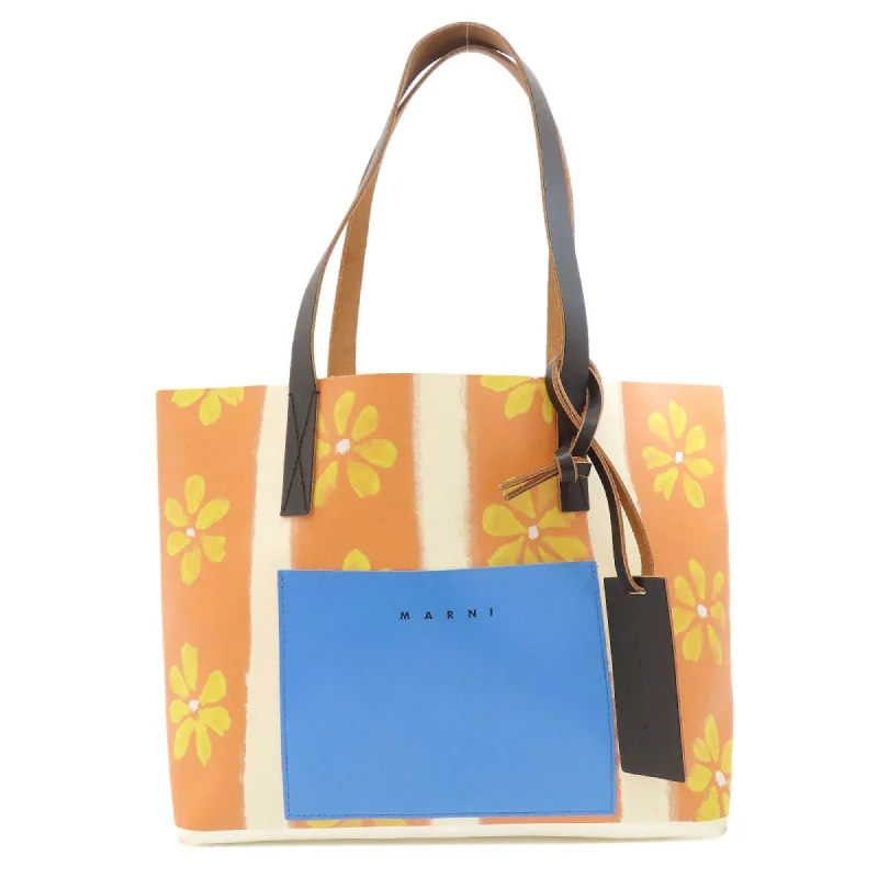 Reversible handle bags offering dual design styles -Marni blue  Pvc Tote Bag (Pre-Owned)