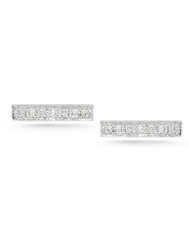 Maximalist Drop Earrings for Bling -Sylvie Rose Diamond Bar Earrings