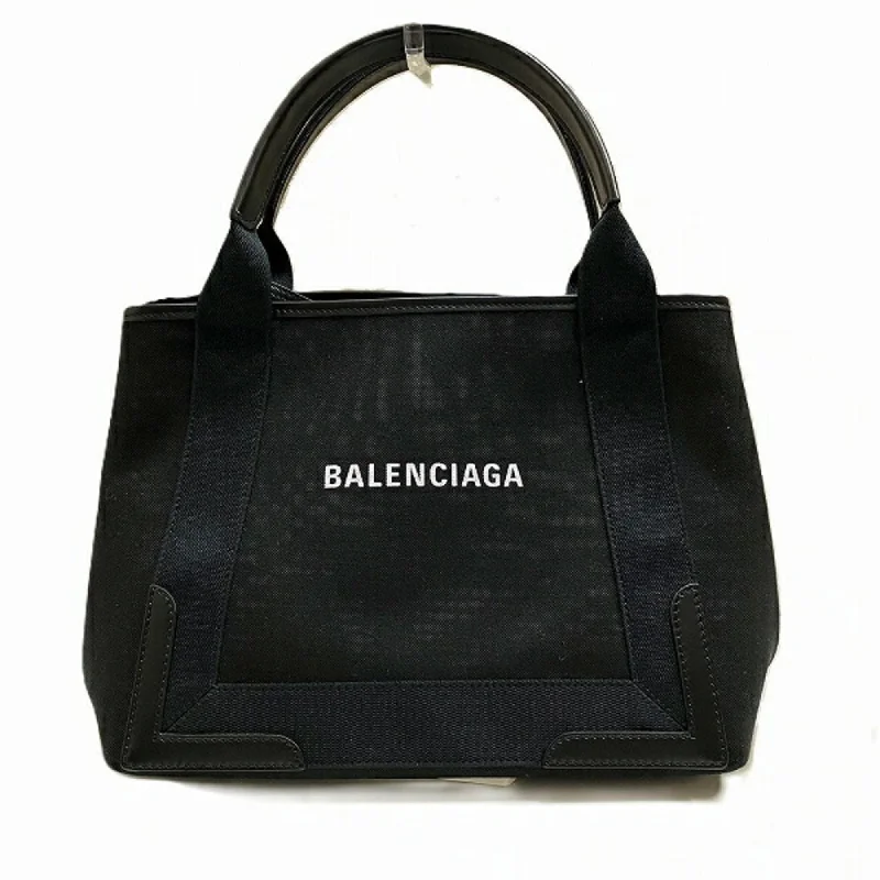 Handle bags with eco-friendly bamboo handles -Balenciaga  Leather Canvas Handbag Tote Bag (Pre-Owned)