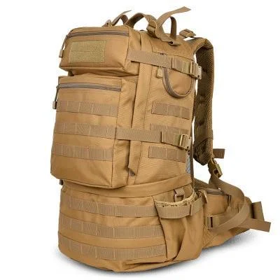 Compact backpack with side water bottle holders -50L Military MOLLE Tactical Army Backpack with Waist Strap