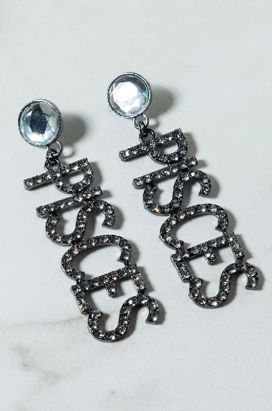 Drop Earrings for Formal Attire -PISCES RHINESTONE EARRINGS