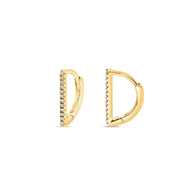 Hoop earrings with textured finishes for a vintage and classic style-0.05 ctw Diamond Hoop Earrings | M10275569