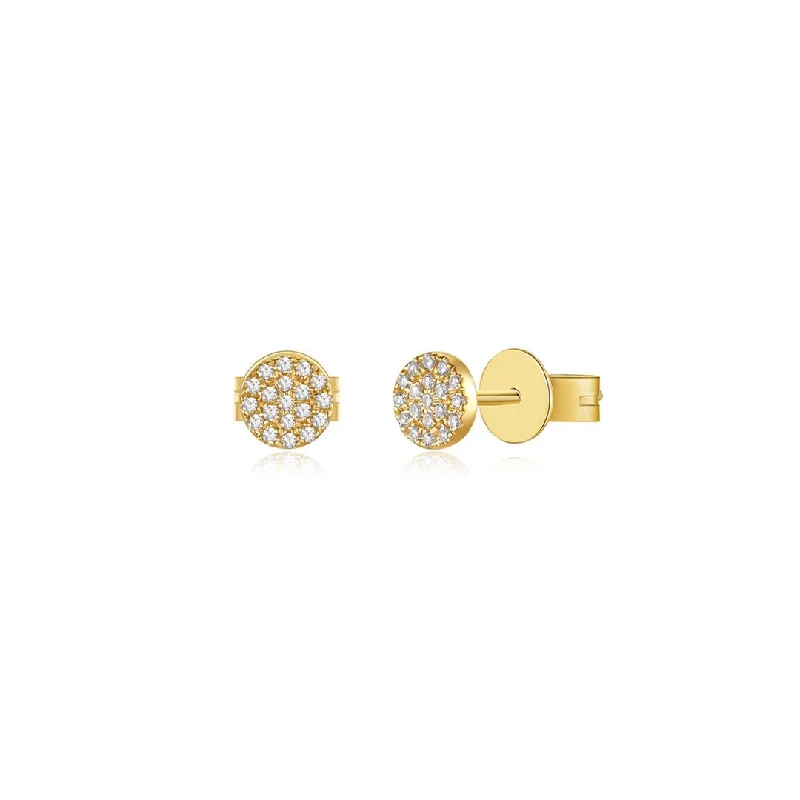 Hoop earrings with textured gold for a refined and sophisticated aesthetic-0.08 ctw Diamond Small Round Earrings