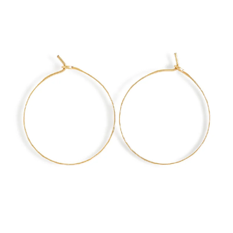 Hoop earrings with textured gold for a refined and sophisticated aesthetic-Small Horizon Endless Hoop Earrings