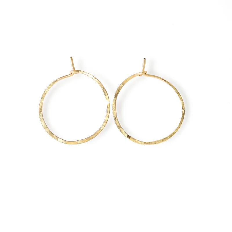 Hoop earrings with artistic filigree designs for an intricate, delicate finish-1 Inch Endless Thin Hoop Earrings