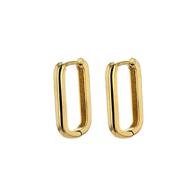 Hoop earrings with circle designs for a classic and timeless shape-10x20MM Oblong Hoop Earrings