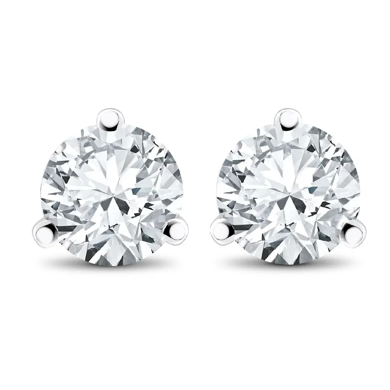 Best hoop earrings with vintage-style detailing for a nostalgic and timeless look-3/4 ct TDW Diamond 3-Prong Martni Studs