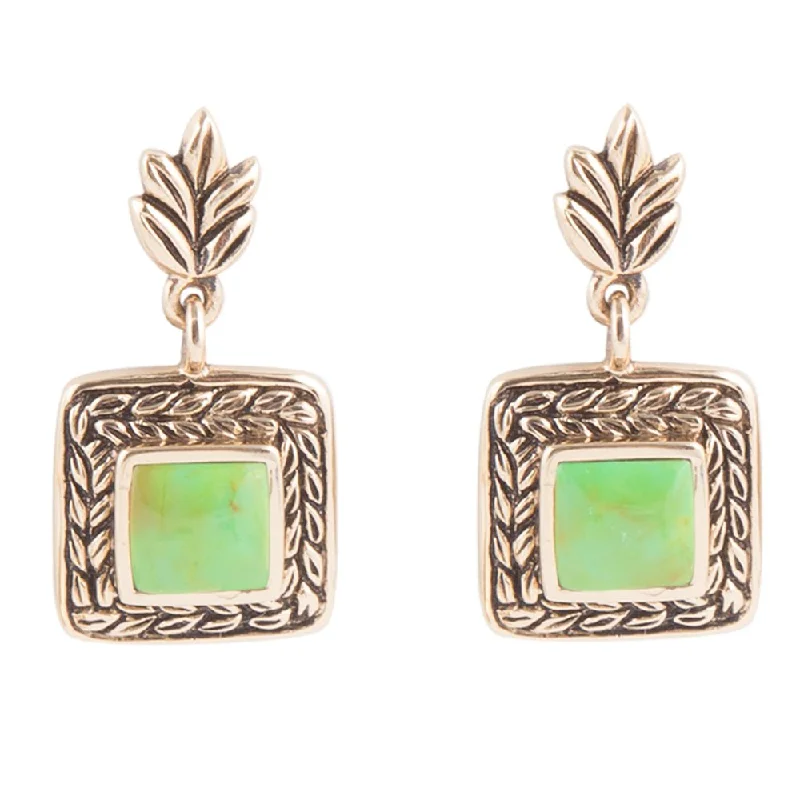 Best hoop earrings with asymmetrical designs for a fashion-forward, avant-garde look-Aloha Lime Turquoise Earrings