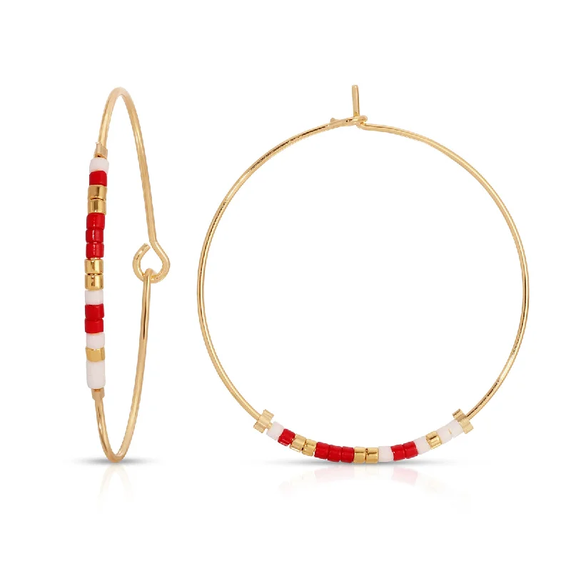 Hoop earrings with polished metal for a shiny and high-quality finish-Alpha Omicron Pi