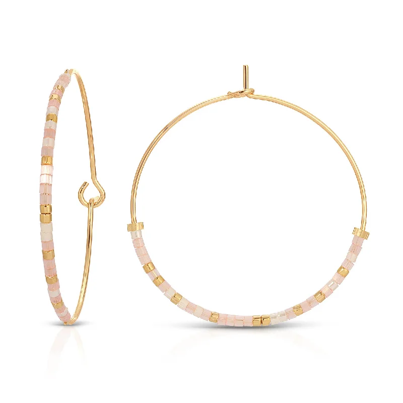 Hoop earrings with gold accents for a warm, elegant statement piece-Beach Girl