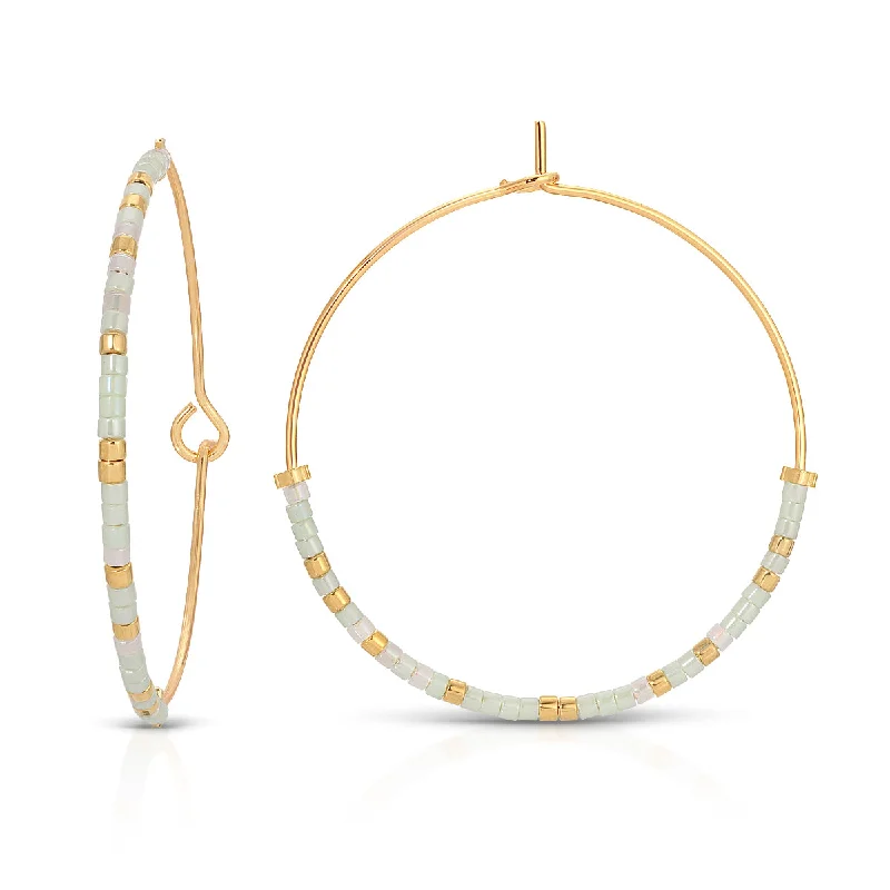 Best hoop earrings with geometric triangle shapes for a modern, chic design-Beach Vibes