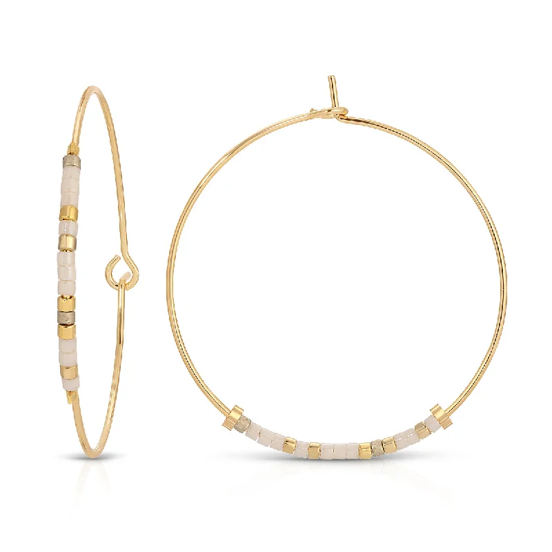 Classic hoop earrings with a thin profile for a sleek and subtle style-Bestie