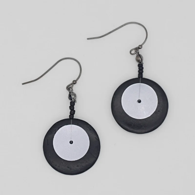 Large hoop earrings for a bold and statement-making fashion accessory-Black Odell Earrings