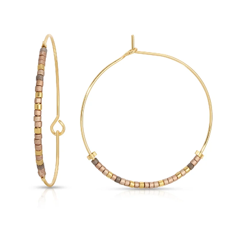 Hoop earrings with rhinestone embellishments for a glamorous and sparkling look-Blessed