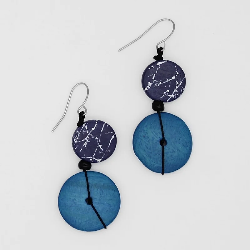 Best hoop earrings with intricate beaded details for a textured, stylish appearance-Blue Rory Earrings