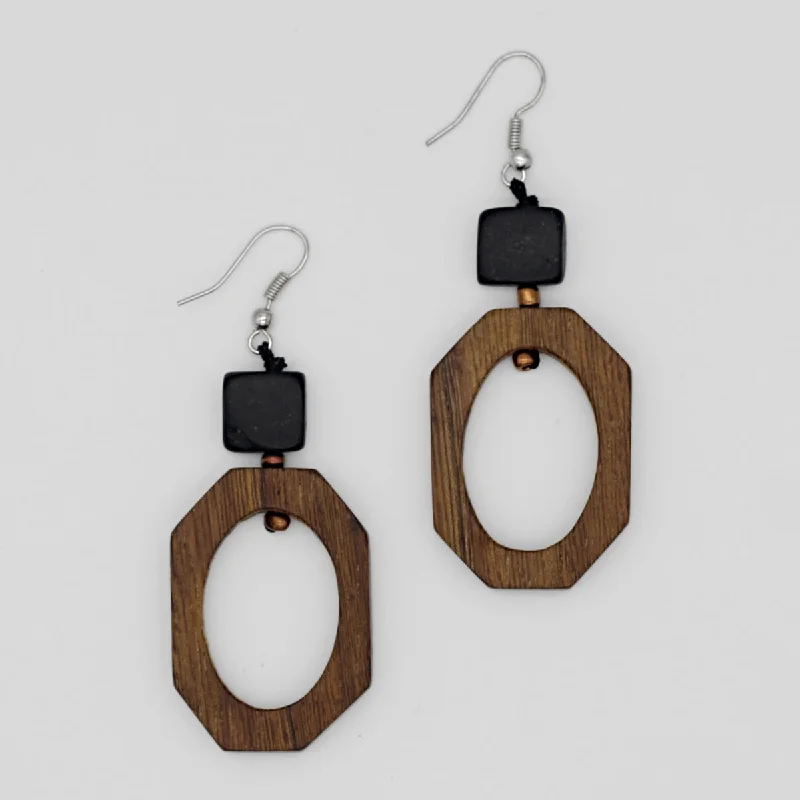 Hoop earrings with satin finishes for a smooth and elegant appearance-Brown Paz Earrings