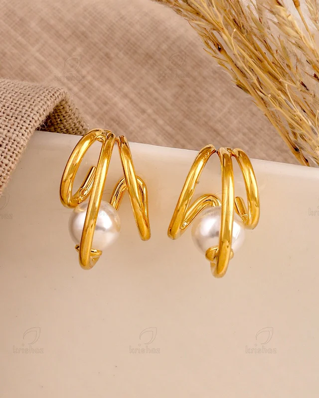 Large hoop earrings for a bold and statement-making fashion accessory-Bryoni Fashionable Studs