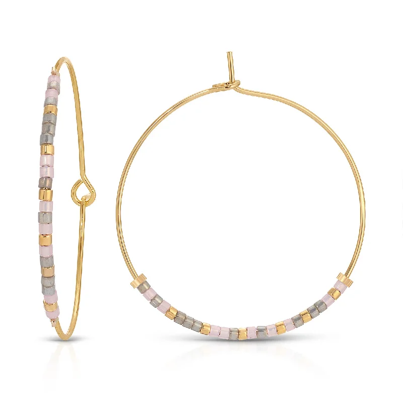 Hoop earrings with rhinestone-studded rims for a glamorous touch-Courage