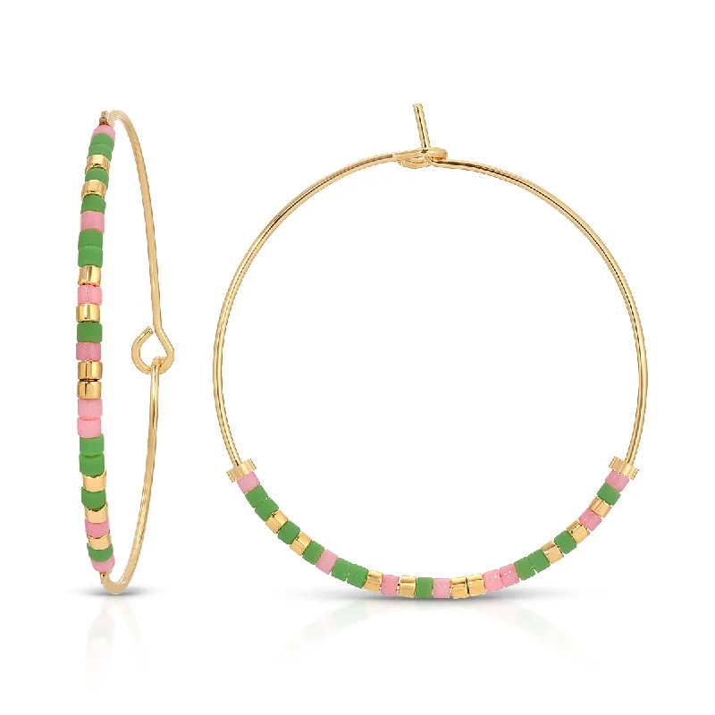 Hoop earrings with abstract shapes for an artistic and creative touch-Delta Zeta