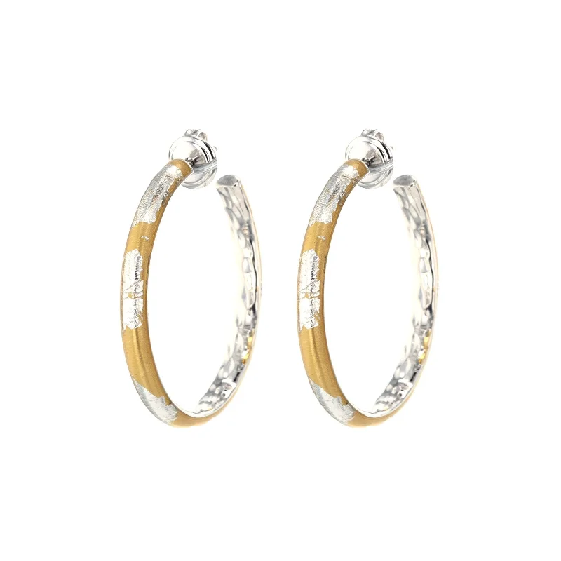 Best hoop earrings with snake-inspired designs for an edgy and fierce vibe-Enamel Hoop Earrings