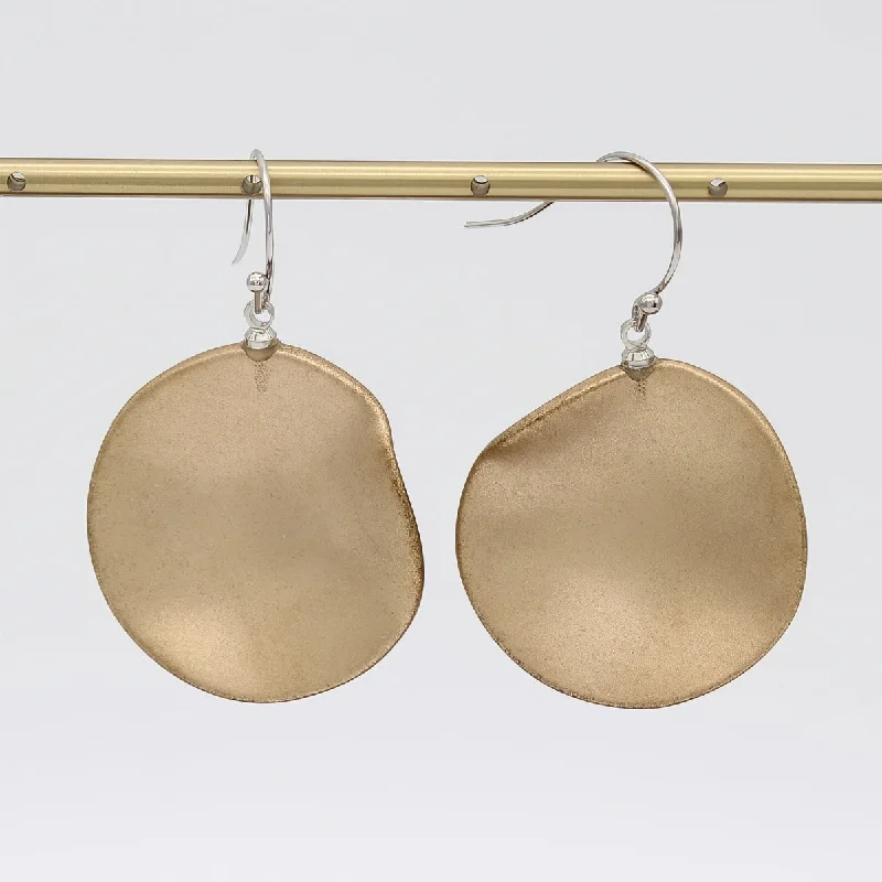 Hoop earrings with artistic filigree designs for an intricate, delicate finish-Gold Tone Kemina Dangle Earrings