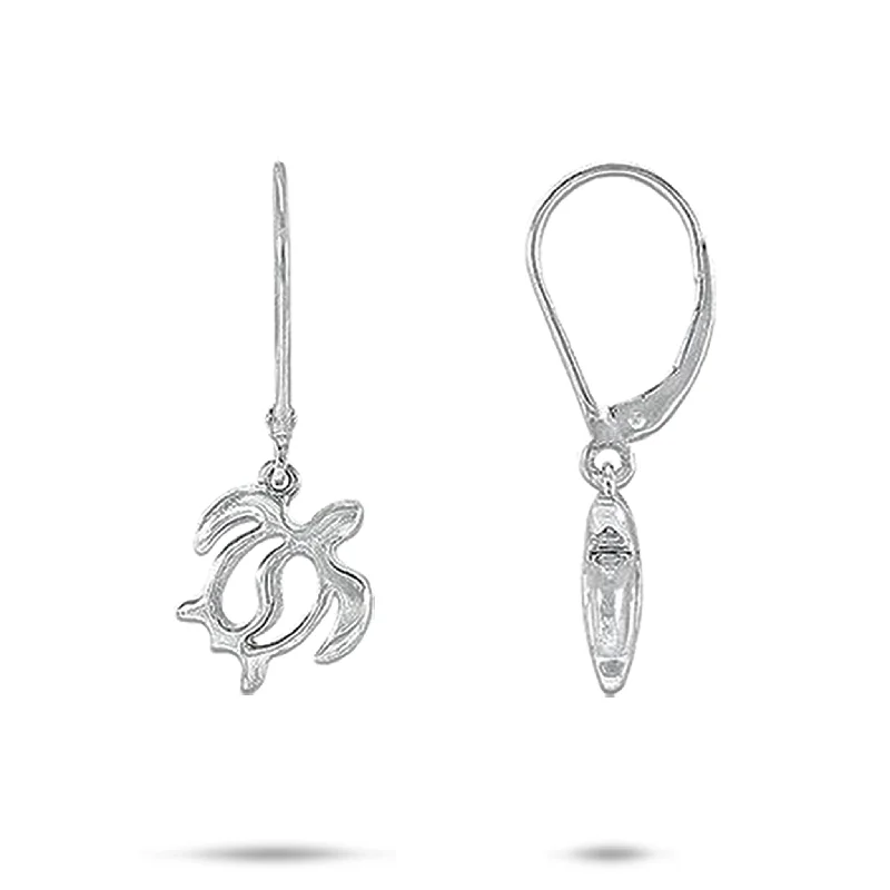 Best hoop earrings with intricate beaded details for a textured, stylish appearance-Honu Yin Yang Earrings in Sterling Silver - 13mm