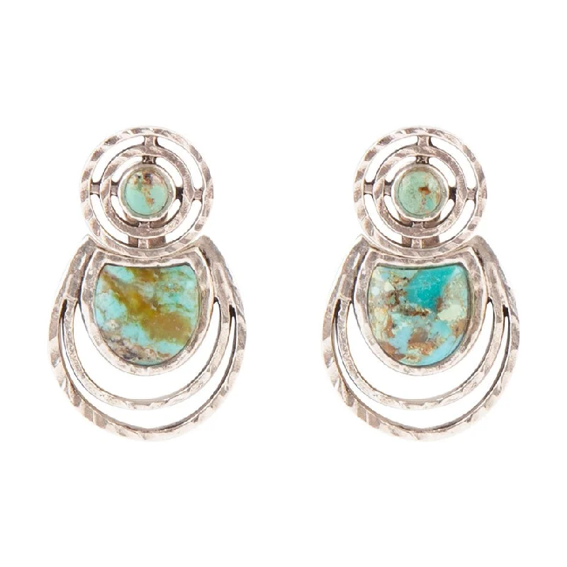 Best hoop earrings with smooth ceramic finishes for a polished, clean style-Hypnosis Turquoise and Sterling Silver Earrings