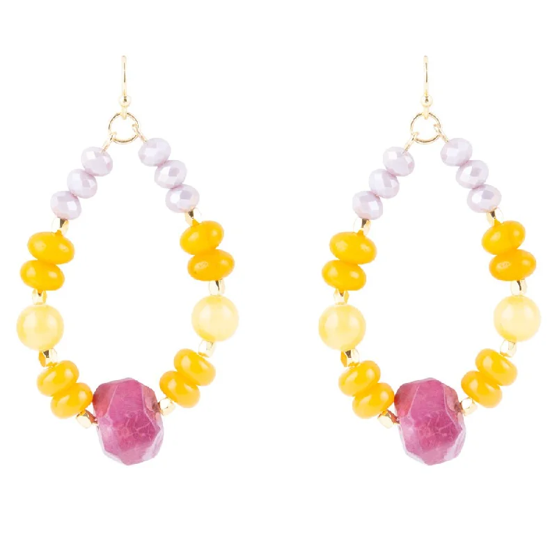 Hoop earrings with abstract shapes for an artistic and creative touch-Iris Lilac Jade Earrings