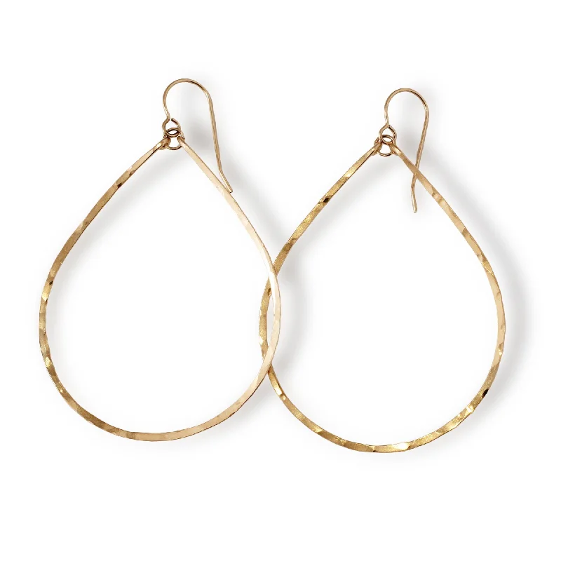 Small hoop earrings for a delicate and understated everyday wear-Large Teardrop Hoop Earrings