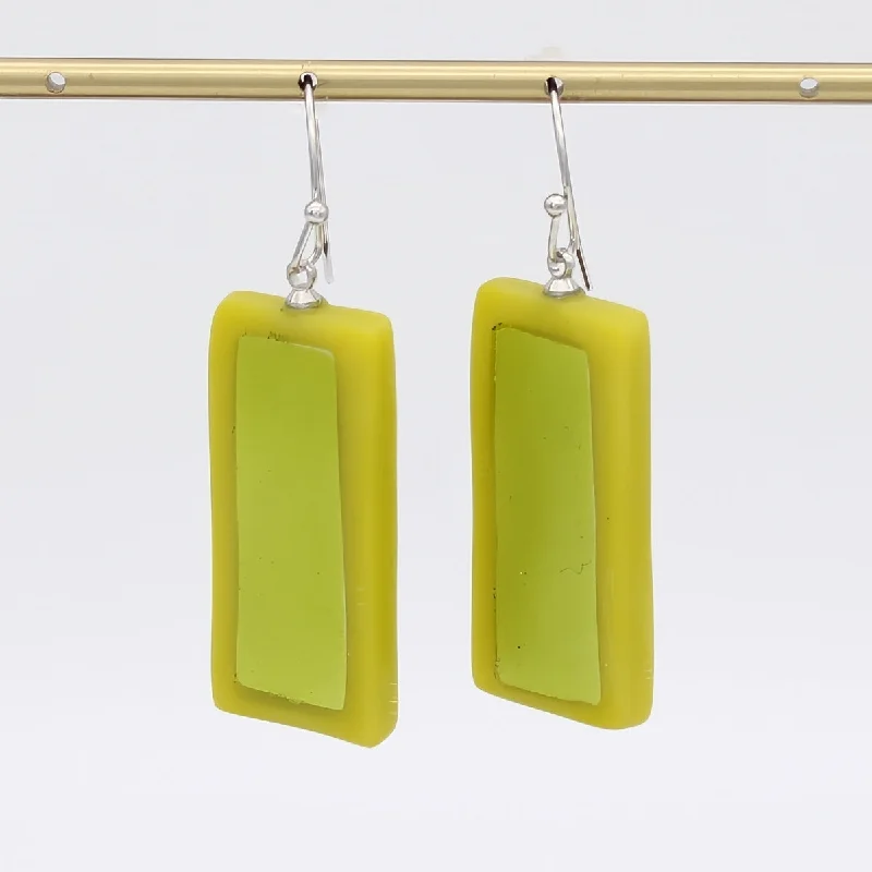 Best hoop earrings with oval shapes for a unique and elongated design-Lime Sloan Rectangular Earrings