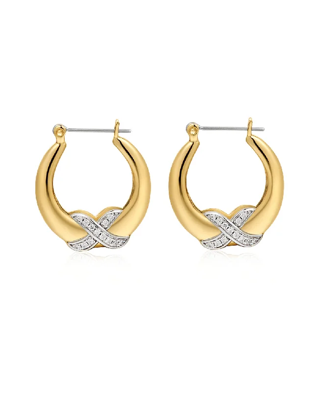 Best hoop earrings with sparkling cubic zirconia for a brilliant, budget-friendly effect-Martina X Hoops