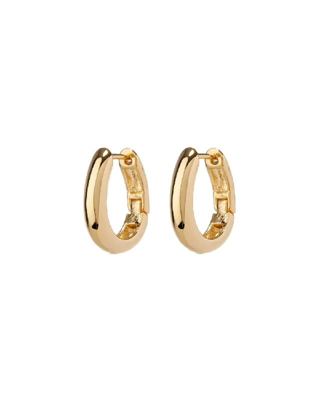 Best hoop earrings with crescent-shaped designs for a bold, moon-inspired style-Mini Carmella Huggies (15mm)- Gold