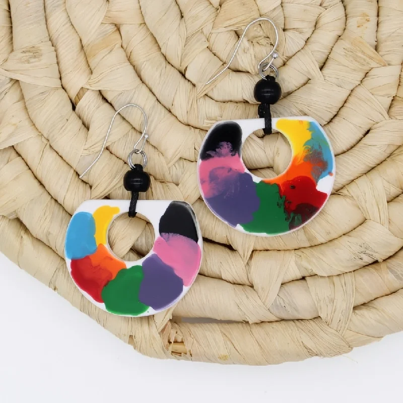 Best hoop earrings with lever-back closures for secure and easy wear-Multicolor Mi Sol Earrings