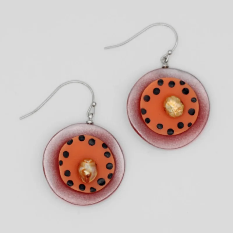 Hoop earrings with hammered textures for a boho-chic and rustic vibe-Orange Reign Earrings