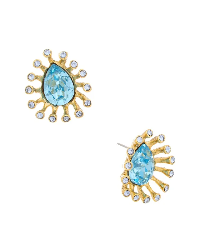 Hoop earrings with snake print designs for an edgy, wild appearance-Oscar de la Renta 14K Urchin Earrings