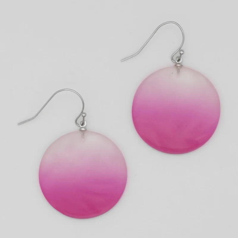 Hoop earrings with textured finishes for a vintage and classic style-Pink Fantasy Ombre Earrings