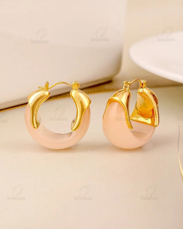 Hoop earrings with tortoiseshell designs for a chic and classic style-Prudence Fashionable Hoops